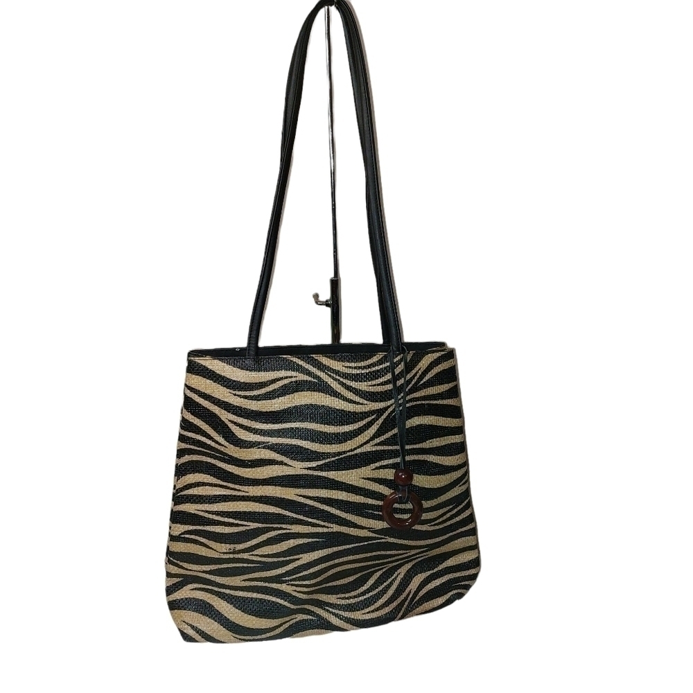 preston & YORK LADIES WOVEN ANIMAL PRINT BAG